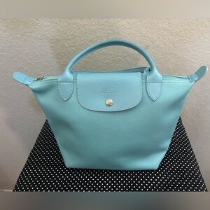 Vintage longchamp Elegant Light Blue Tote Bag